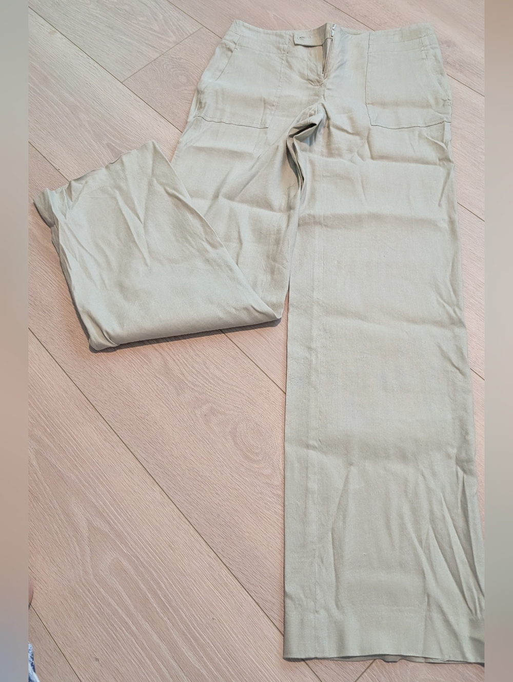 Tahari Straight-Leg Pants in Light Beige